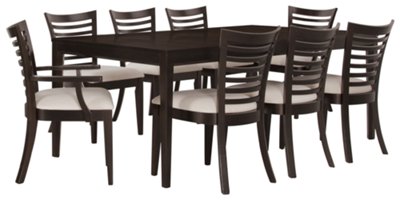 City Furniture Sanibel Dark Tone Rectangular Table & 4 Wood Chairs