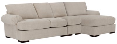 City Furniture Belair Lt Taupe Microfiber Small Right Chaise Sectional