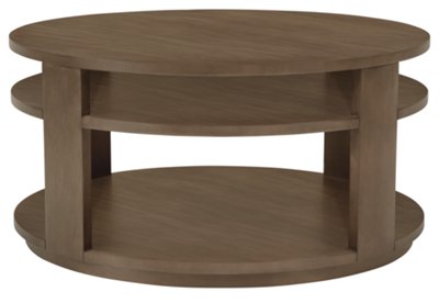 City Furniture Preston Gray Round Coffee Table