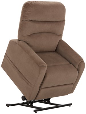 City Furniture: Ruby Lt Brown Fabric Power Lift Recliner