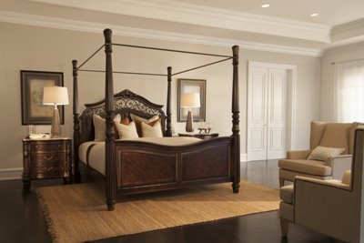 City Furniture Tradewinds Dark Tone Canopy Bedroom