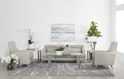 Marquez Gray Micro 8 Piece Living Room Package Living Room