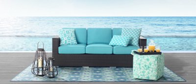 Fina Dark Teal Sofa | Outdoor - Sofas | City Furniture