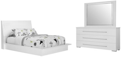 City Furniture Dimora3 White Wood Platform Bedroom