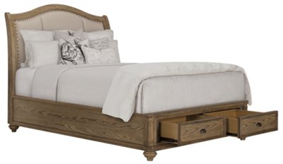 City Furniture Coventry Light Tone Upholstered Platform Storage Bedroom