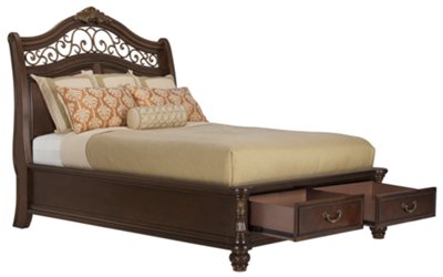 City Furniture Tradewinds Dark Tone Platform Storage Bed
