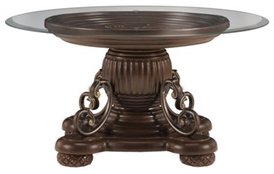 Tradewinds Dark Tone Glass Round Coffee Table