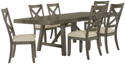 City Furniture Omaha Gray Rectangular Table