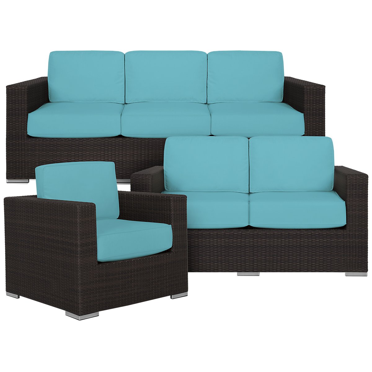 Fina Dark Teal Outdoor Living Room Set Fina Dark Teal Outdoor Living Room Set on Outdoor Living Room Set id=44974