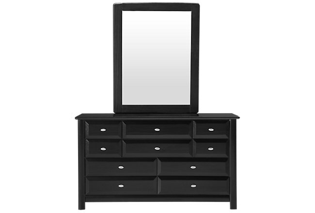 Laguna Black Wood Dresser Mirror Baby Kids Dressers