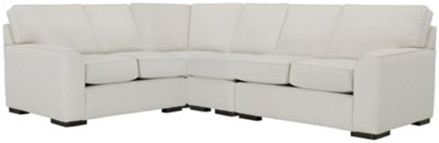 Austin White Fabric Large TwoArm Sectional Living Room Sectionals City Furniture