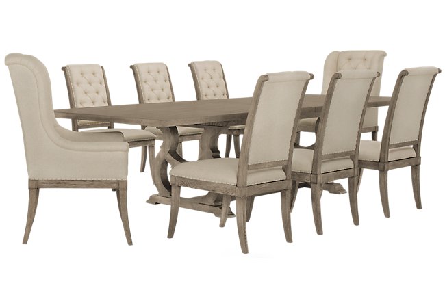 Marquesa Gray Table 4 Upholstered, Bernhardt Marquesa Side Chair