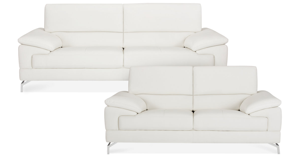city furniture: dash white microfiber living room