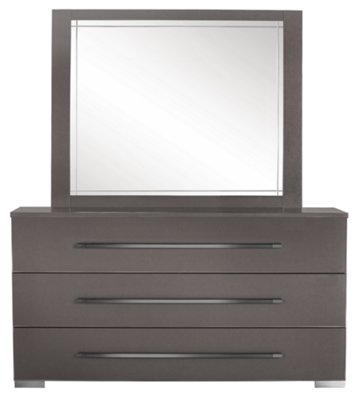 Dimora Gray Wood Dresser Mirror