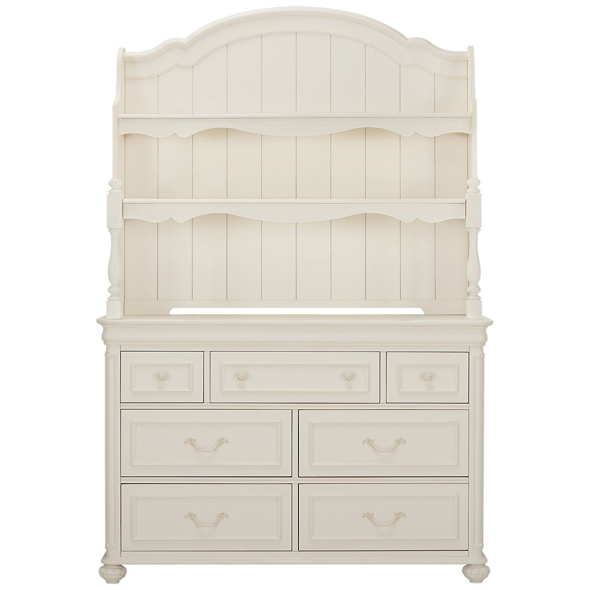 Charlotte Ivory Wood Dresser Hutch Baby Kids Dressers