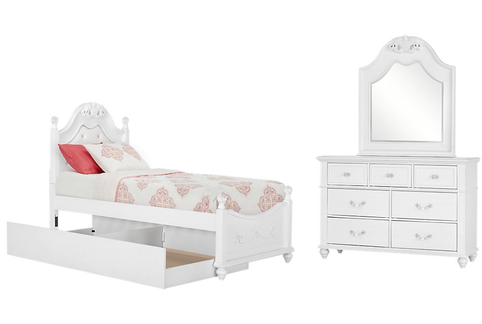 Alana White Uph Poster Trundle Bedroom
