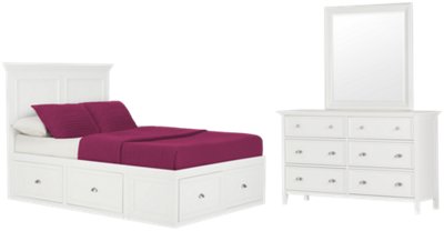 Spencer White 6 Drawer Platform Storage Bedroom Baby Kids