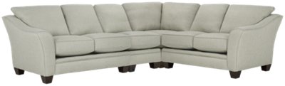 City Furniture: Avery Light Green Fabric Large Two-Arm Sectional