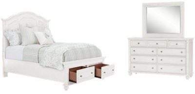 Savannah Ivory Wood Mansion Storage Bedroom Bedroom Bedroom Sets