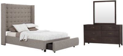 Chatham Pewter High Platform Storage Bedroom Bedroom Bedroom