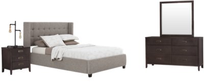 Chatham Pewter Low Platform Bedroom Bedroom Bedroom Sets