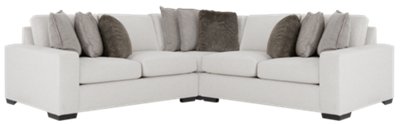 City Furniture Orlando Light Gray Fabric Small TwoArm Sectional