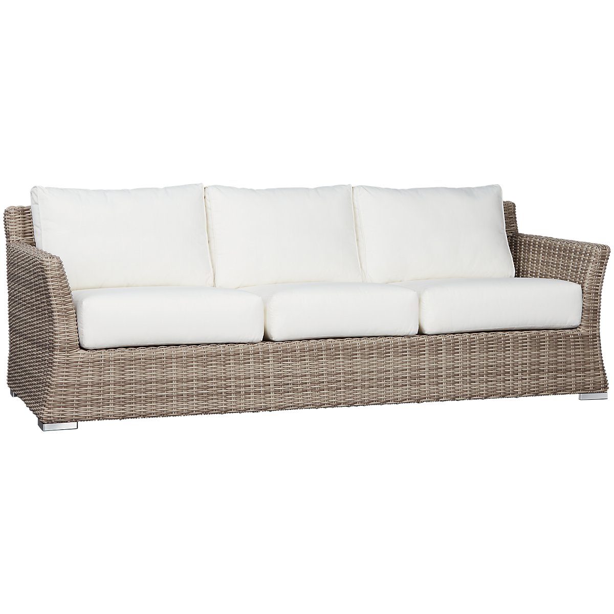 Raleigh White Woven Sofa