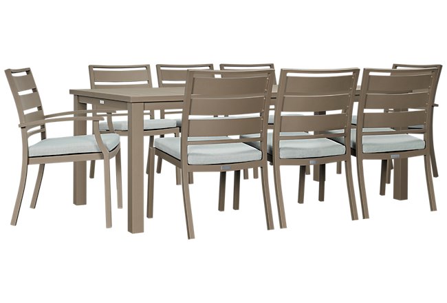 Raleigh Teal 81&quot; Rectangular Table & 4 Cushioned Chairs | Outdoor - Dining Sets | City Furniture