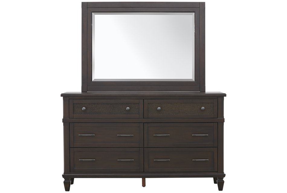 Tahiti Dark Tone Dresser Mirror Bedroom Dressers Mirrors