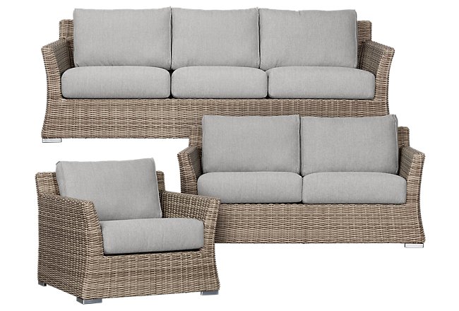 Raleigh Gray Woven Outdoor Living Room Set | Outdoor ... Raleigh Gray Woven Outdoor Living Room Set | Outdoor ... on Patio Living Room Set id=37648