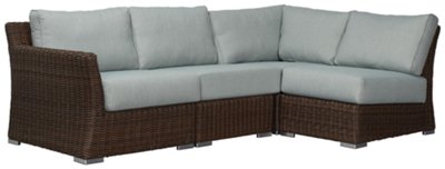 Southport Teal Left 4Piece Modular Sectional Outdoor Sectional