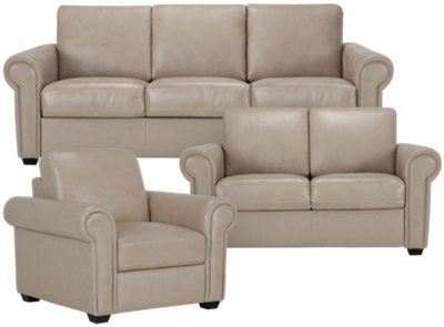 Lincoln Taupe Lthr Vinyl Living Room Living Room Living