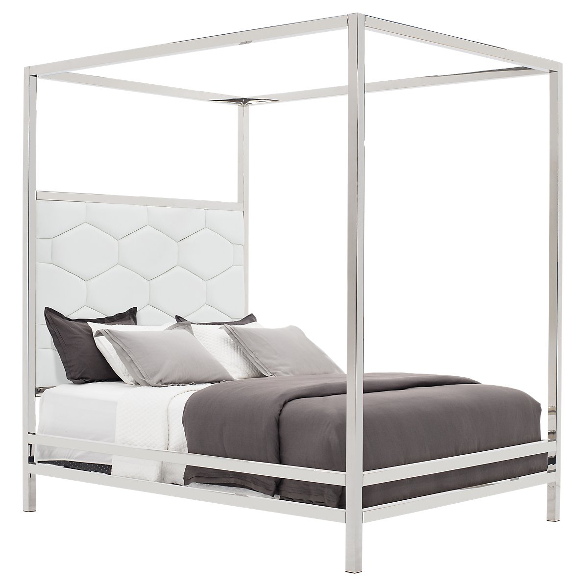 City Furniture Cortina White Canopy Bed 