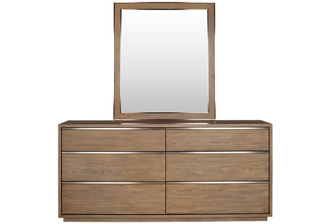 Tacoma Mid Tone Dresser Mirror Bedroom Dressers Mirrors