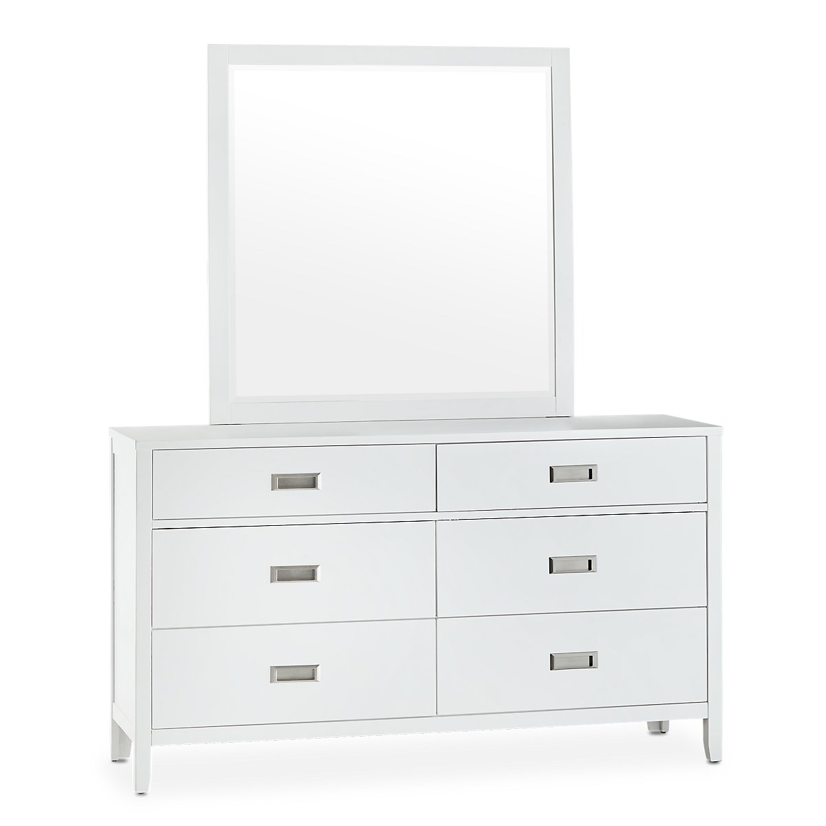 Chatham White Wood Dresser & Mirror | Bedroom - Dressers ...