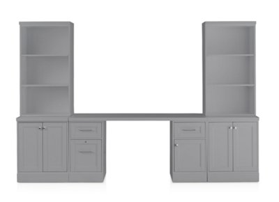 Newport Gray Door Wall Desk Home Office Desks City Furniture
