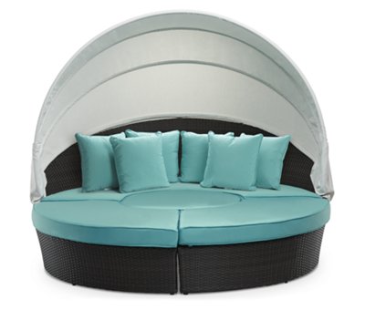 Fina Dark Teal Canopy Daybed Outdoor Daybeds City Furniture