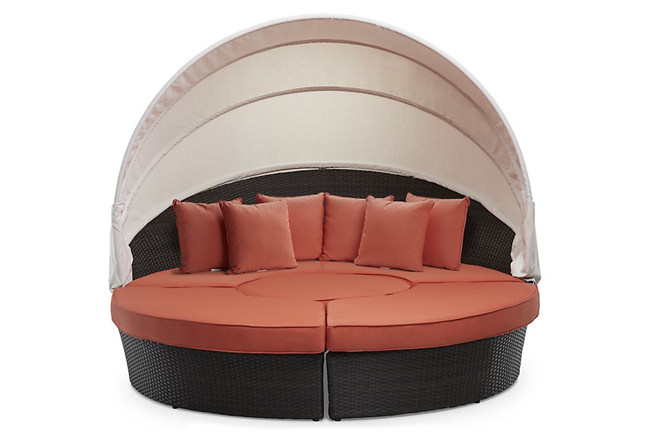 Fina Orange Canopy Daybed