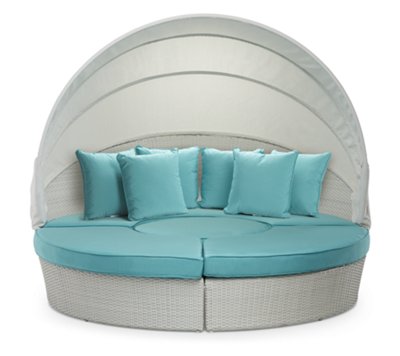 Biscayne Dark Teal Canopy Daybed Outdoor Daybeds City Furniture
