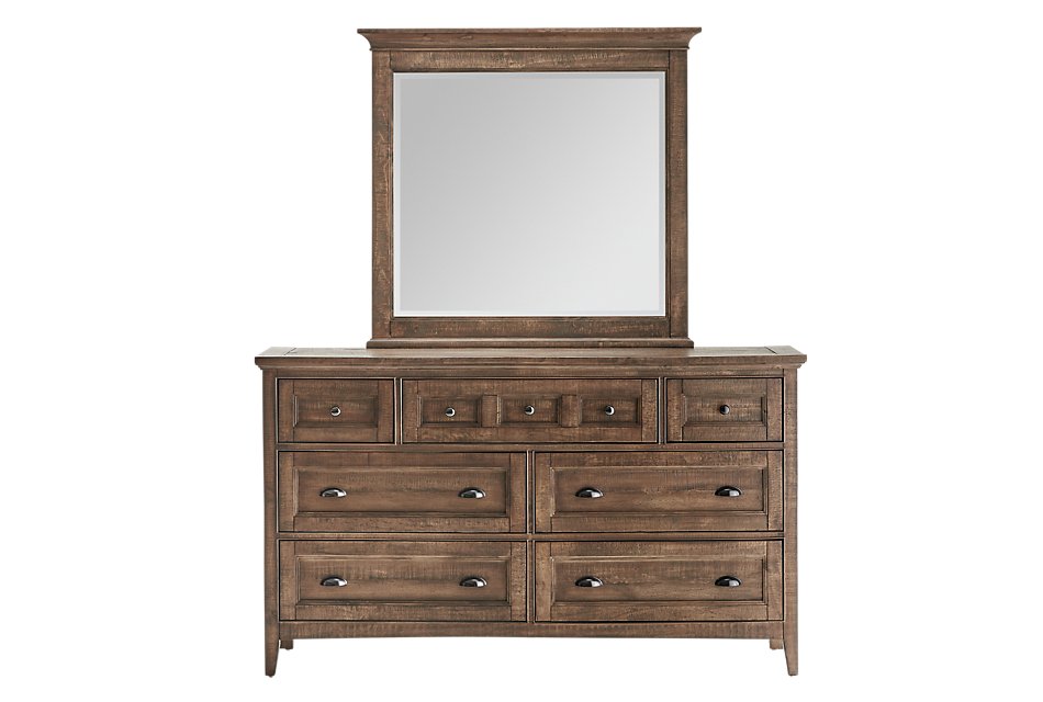 Heron Cove Mid Tone Wood Dresser Mirror Bedroom Dressers