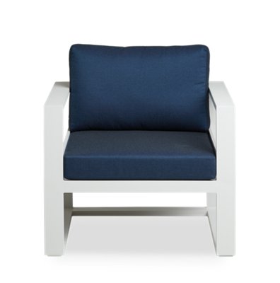 Lisbon Navy Aluminum Chair Outdoor Chairs City Furniture