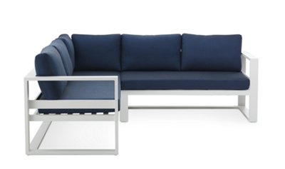 Lisbon Navy Aluminum Small Right Sectional Outdoor Sectionals
