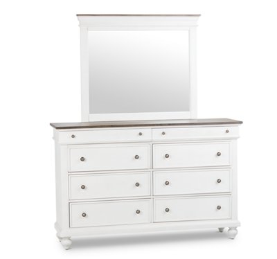 Grand Bay Two Tone Wood Dresser Mirror Bedroom