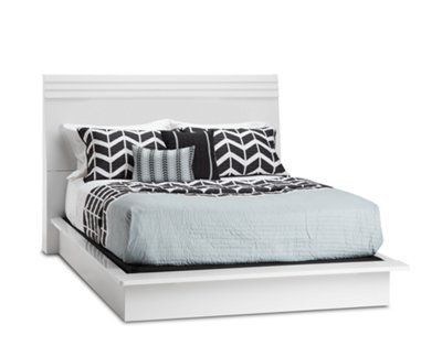 Midtown White Wood Platform Bed Bedroom Beds City