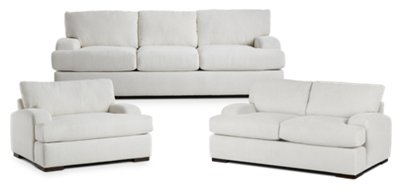 Alpha White Fabric Living Room Living Room Living Room