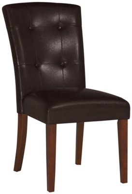 City Lights Dark Brown Upholstered Side Chair