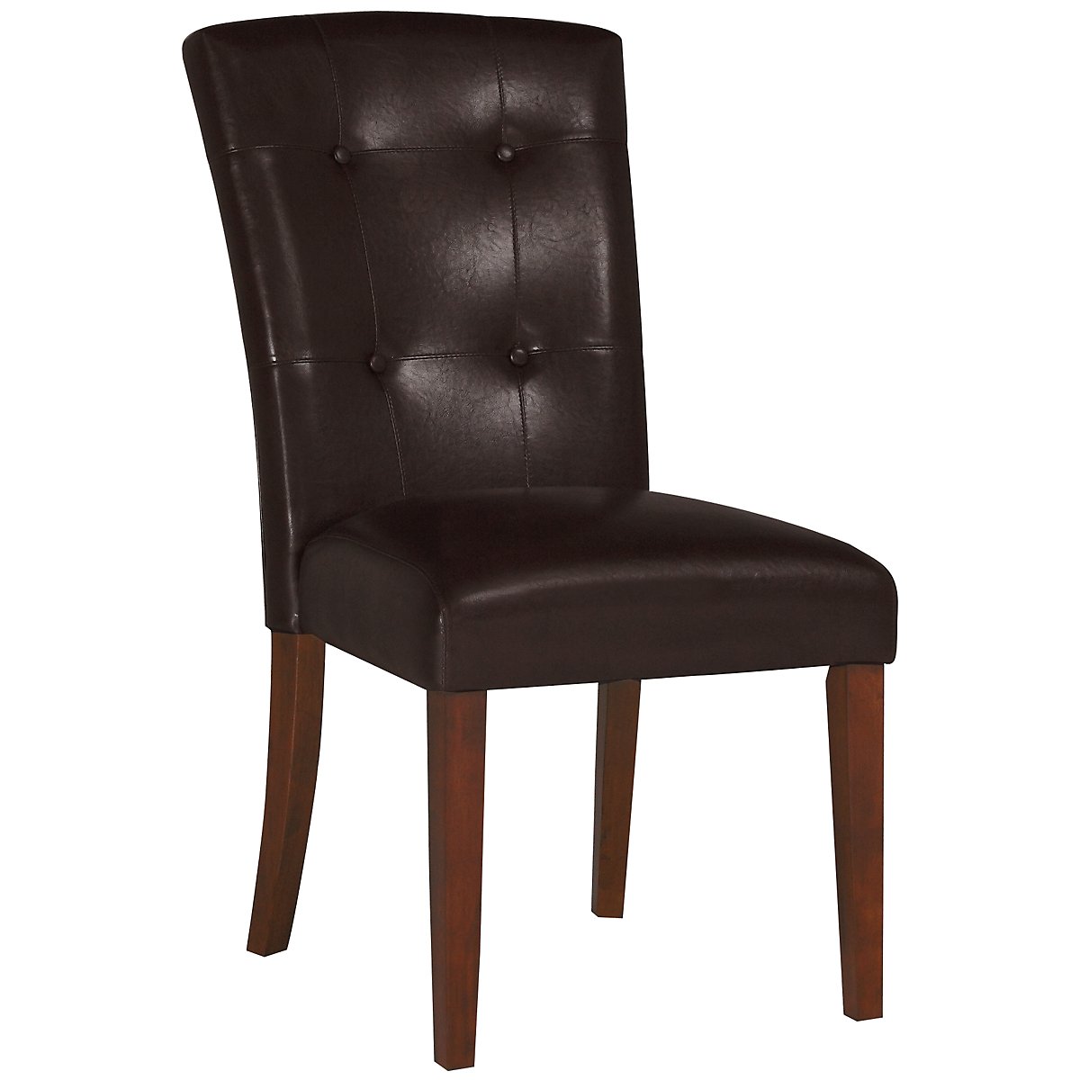 City Lights Dark Brown Upholstered Side Chair