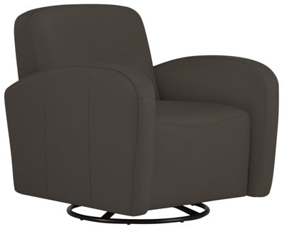 Loki Dark Gray Microfiber Swivel Accent Chair
