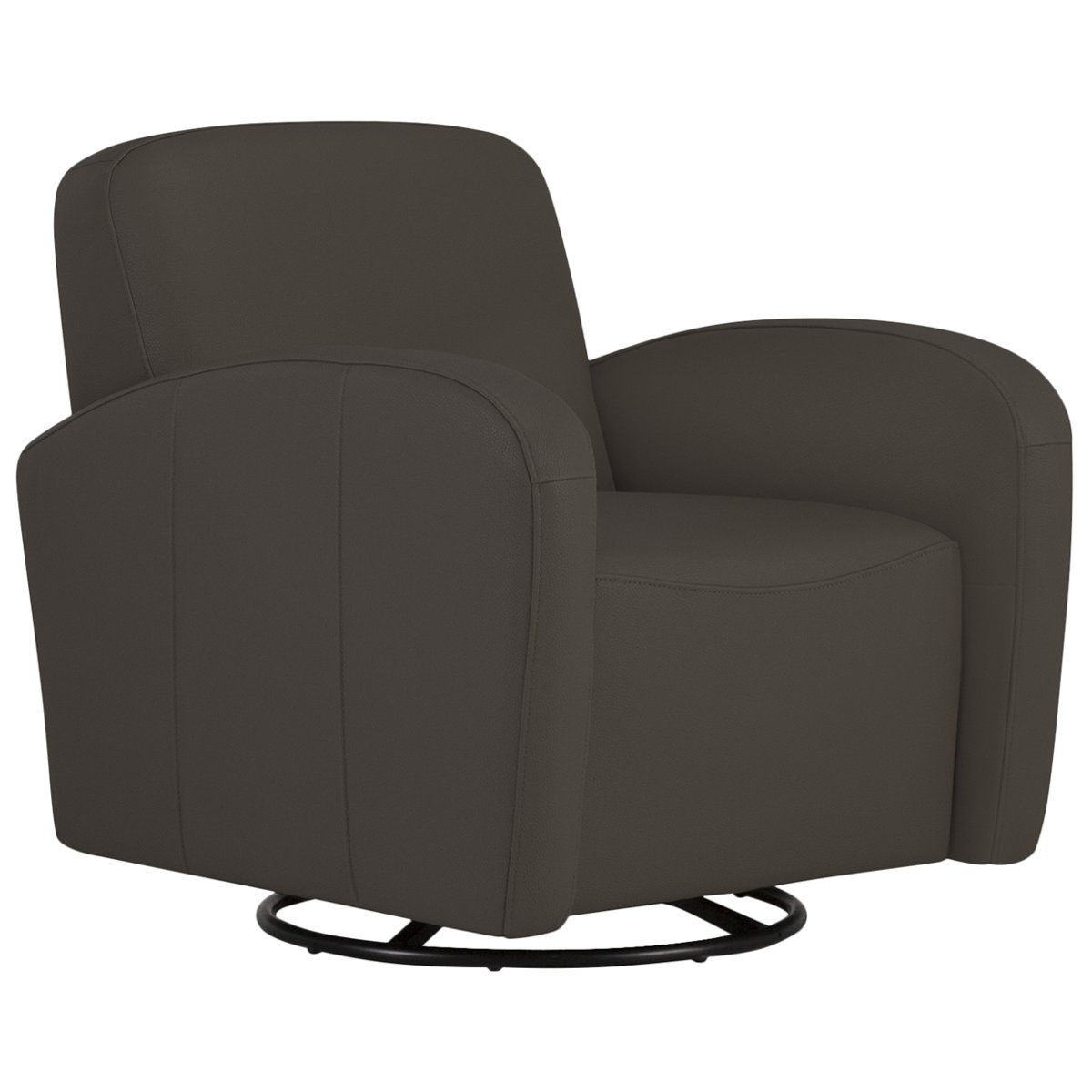 Loki Dark Gray Microfiber Swivel Accent Chair