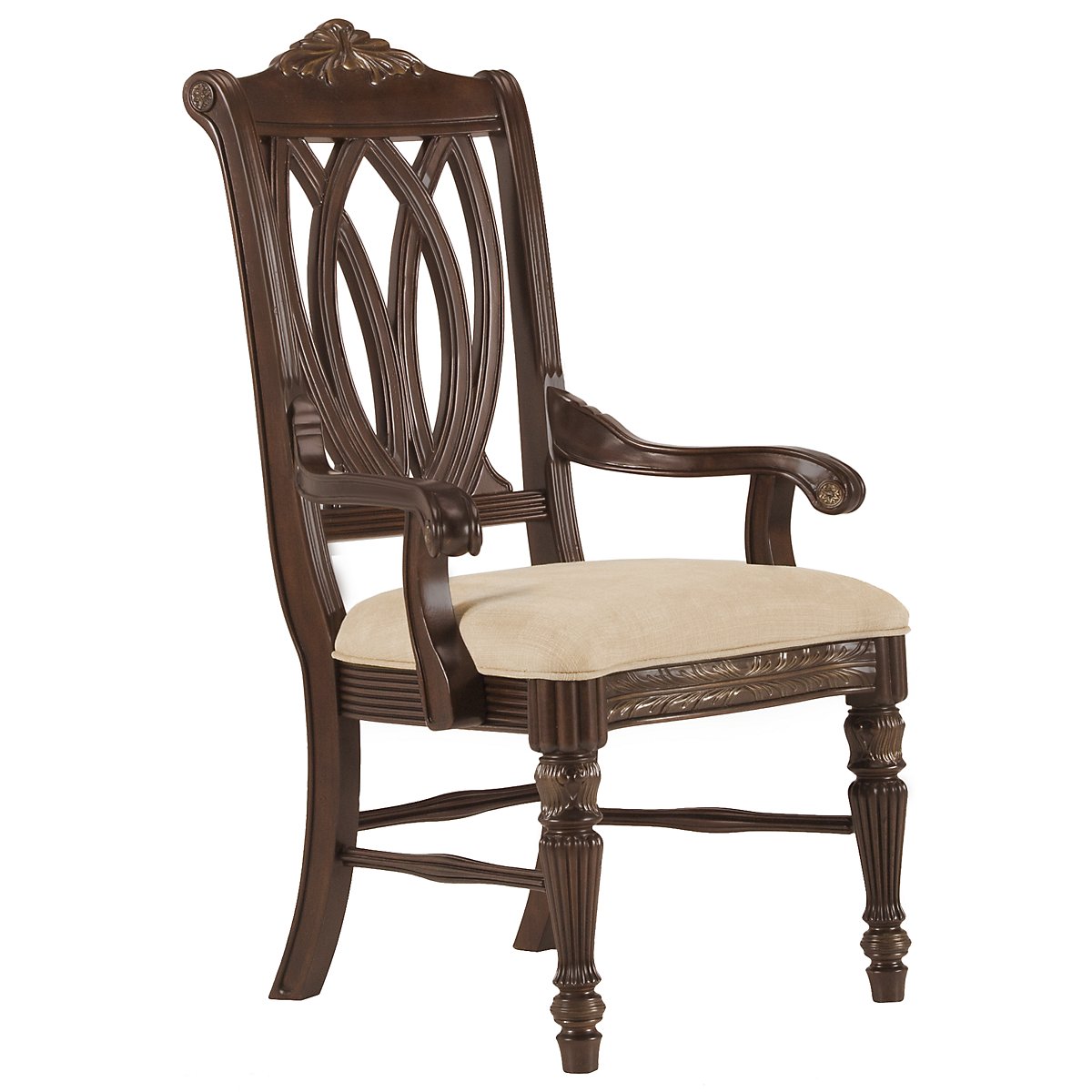 Tradewinds Dark Tone Wood Arm Chair